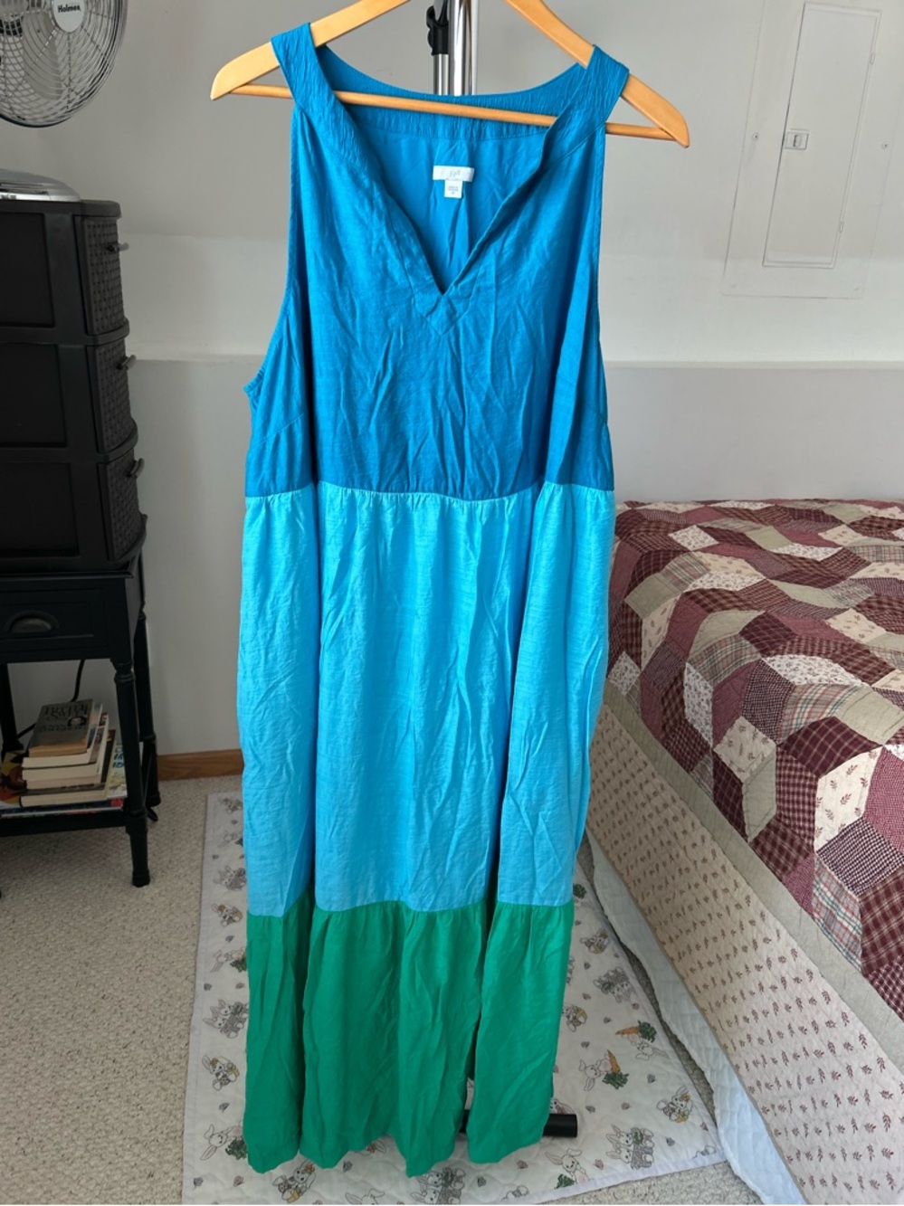 J. Jill Colorblock Tiered Maxi Dress 2X